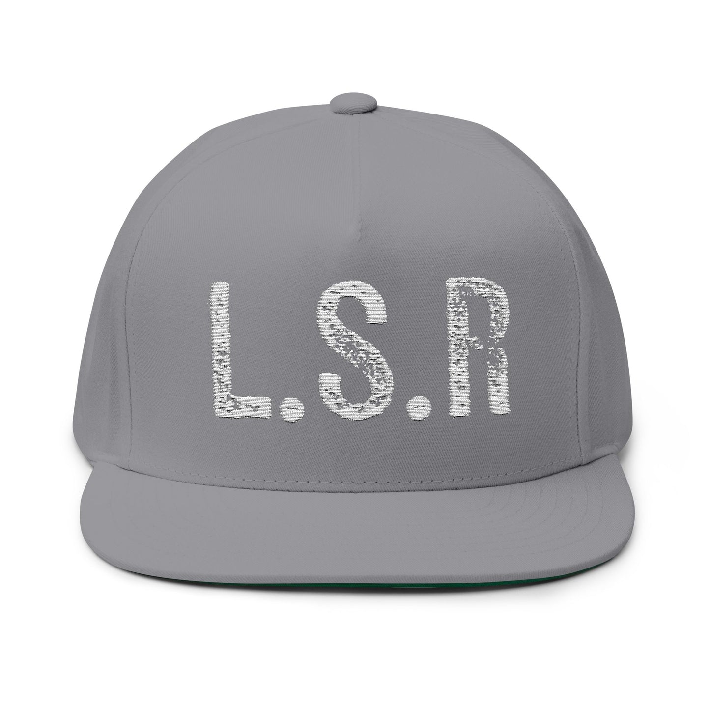 L.S.R white(Lifestyle racing) Flat Bill Cap