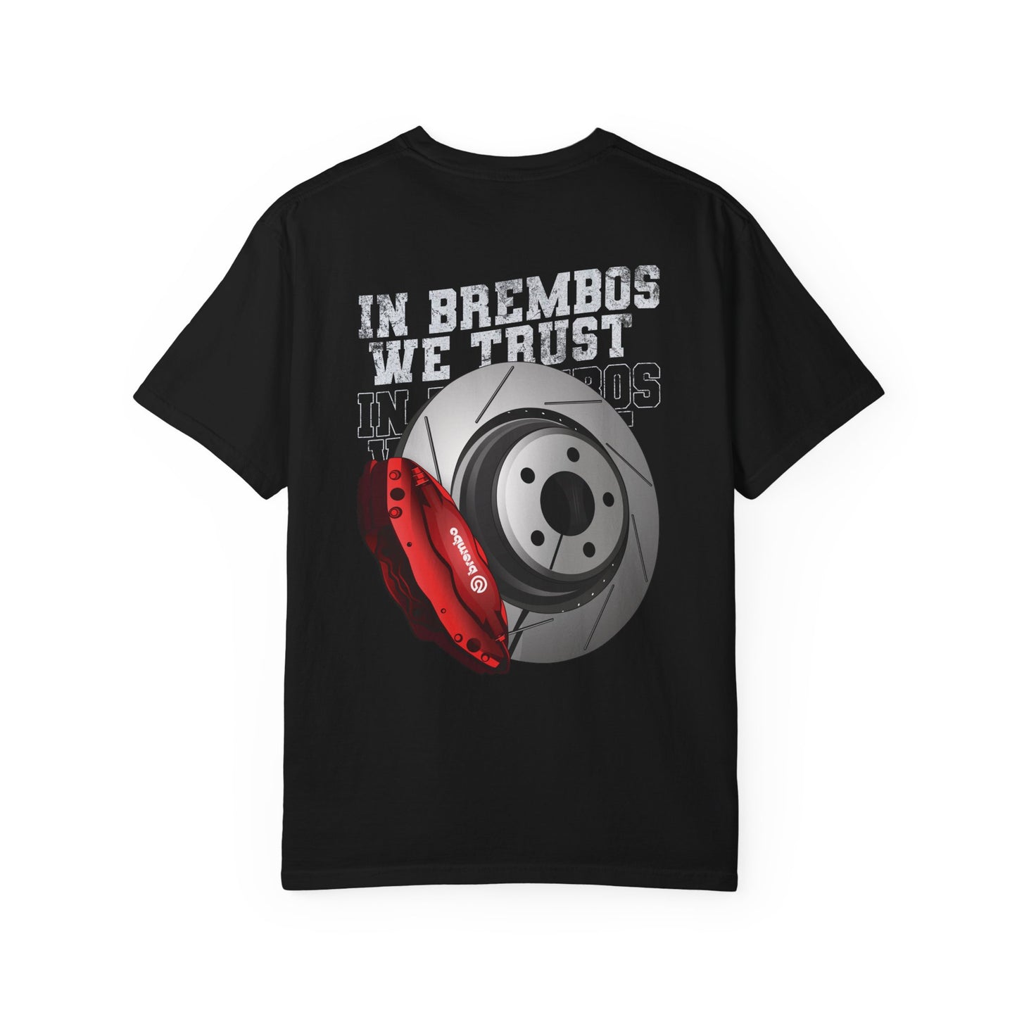 L.S.R red (Lifestyle Racing) In Brembos We Trust graphic T-shirt