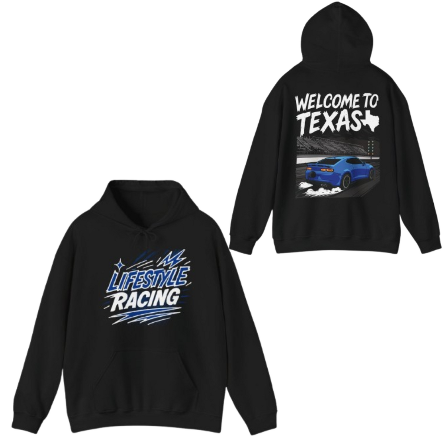 Lifestyle Racing welcome to texas graphic hoodie