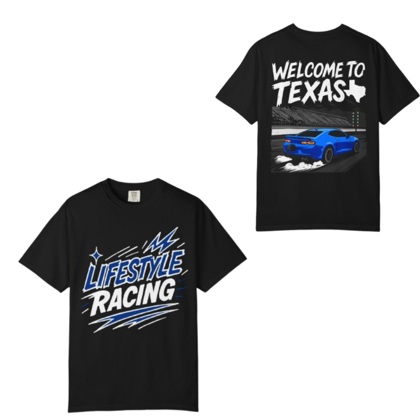 Lifestyle racing welcome to texas graphic T-shirt
