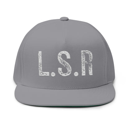 L.S.R white(Lifestyle racing) Flat Bill Cap
