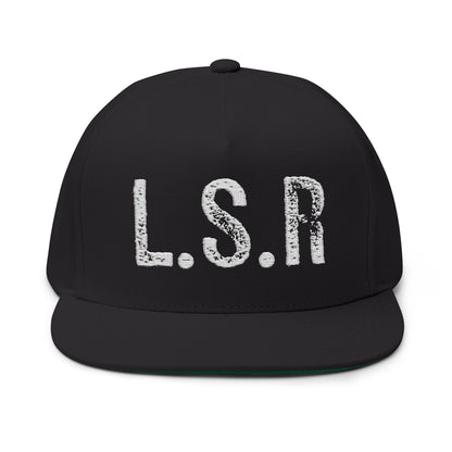 L.S.R white(Lifestyle racing) Flat Bill Cap