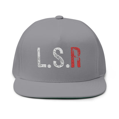 L.S.R red(Lifestyle racing)grey Flat Bill Cap