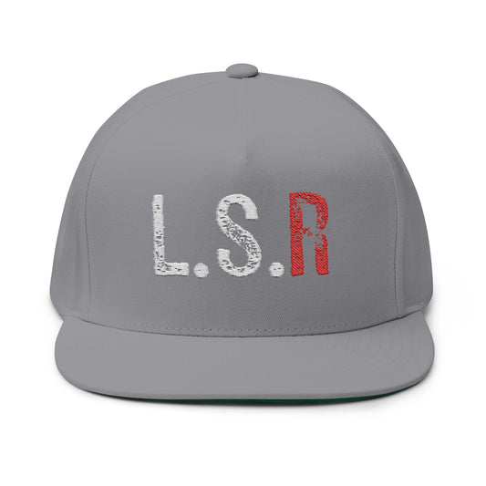 L.S.R red(Lifestyle racing)grey Flat Bill Cap